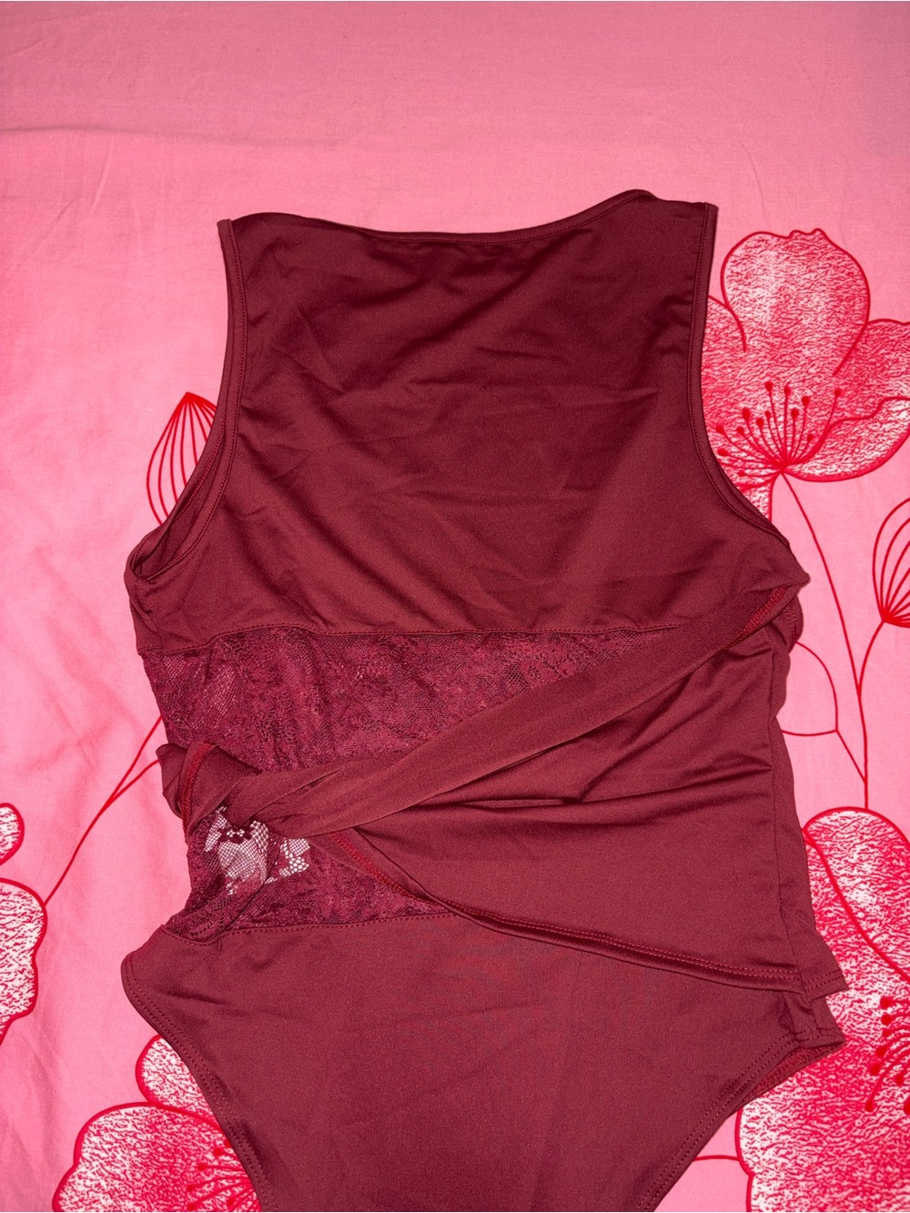 SHEIN Red Lace Detailed Bodysuit - Picture 13 of 15